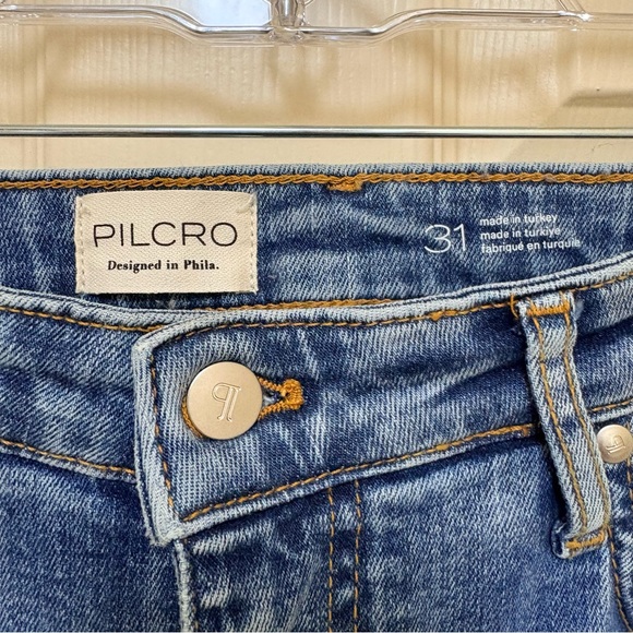 Anthropologie - Pilcro The Scotty Cuffed High-Rise Straight-Leg Jeans 31 - Picture 8 of 11